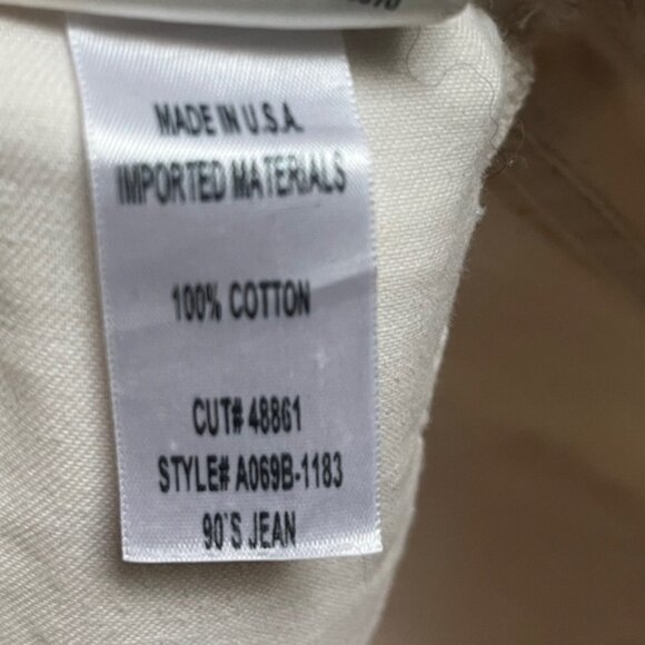 Agolde Off-White Mid Rise 90s Loose Fit Denim Jeans Sz 24 - Picture 7 of 12